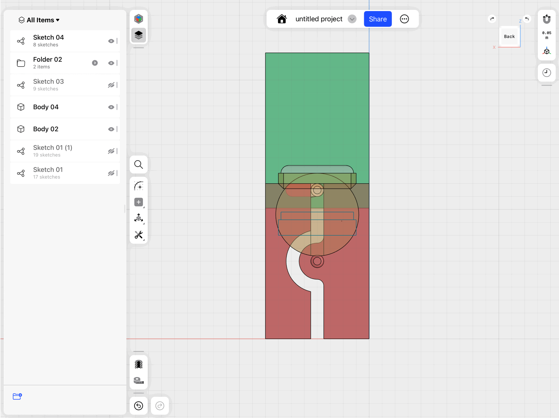 Animation showing the operation of a self inking stamp.